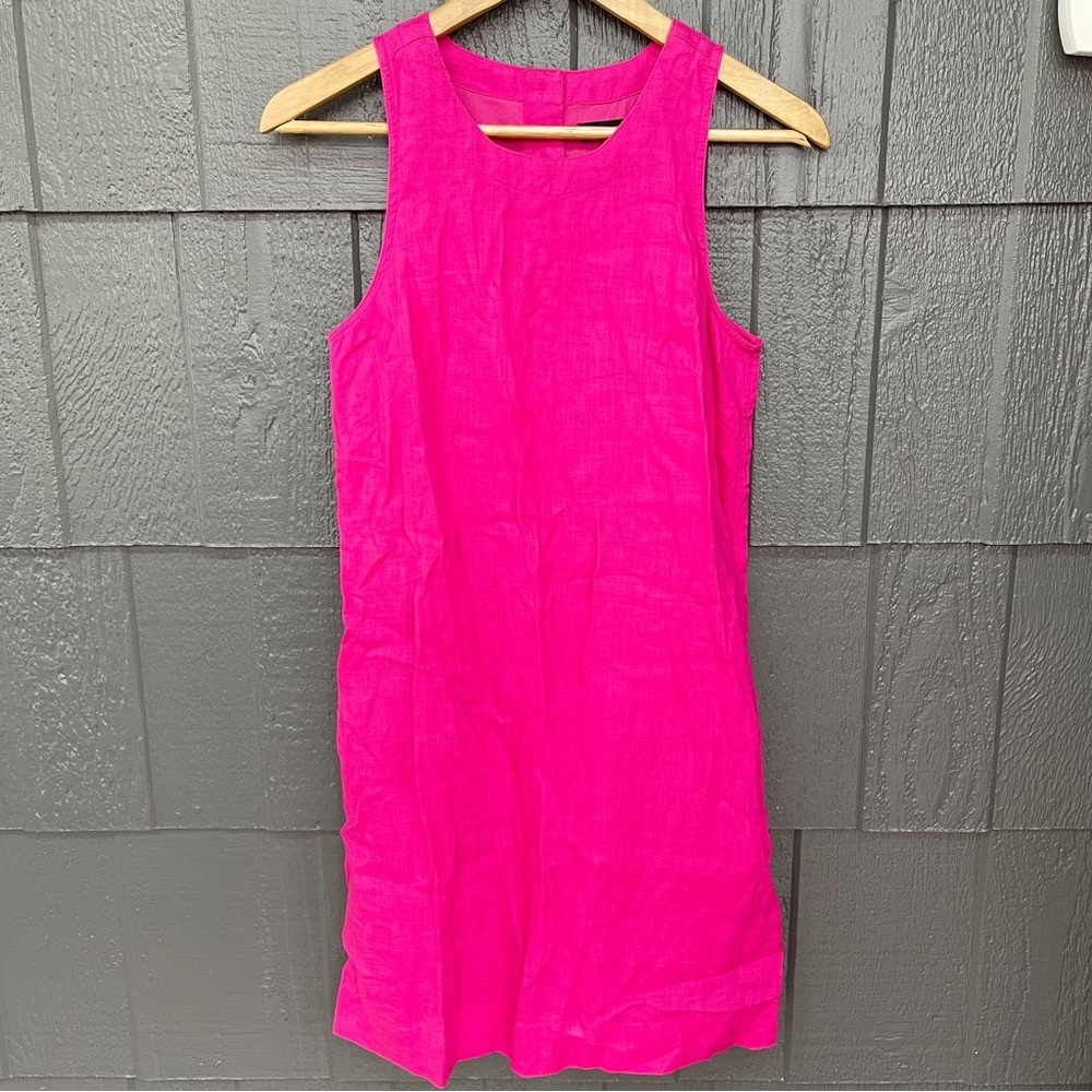 J. Crew button back pink linen shift dress - Picture 7 of 14